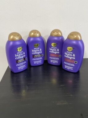 OGX Biotin & Collagen Shampoo and conditioner thick & full, 13oz. x4